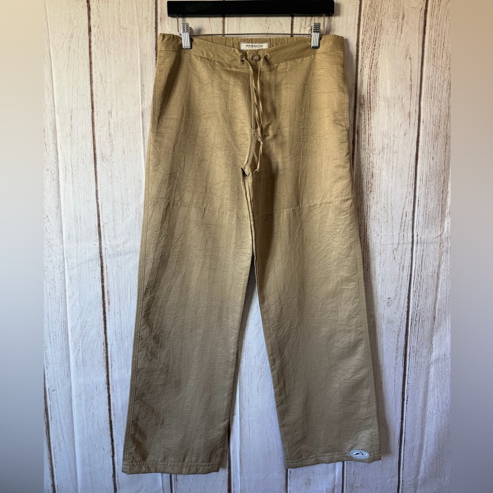 Andartu Vintage Y2K Gorpcore Crinkle Cotton Drawstring Trekking Pants Size 30